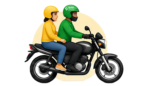 خدمة توصيل أشخاص — دراجة نارية سناب